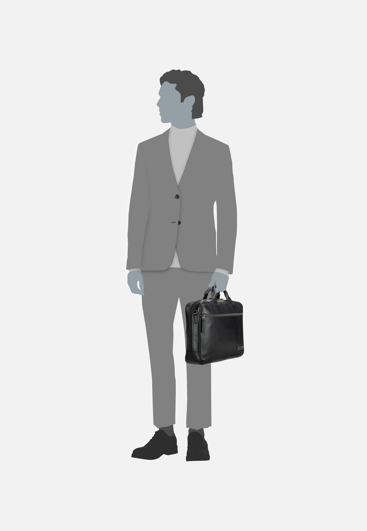 Jost Stockholm Business Bag M 1 Comp Black Aktentasche