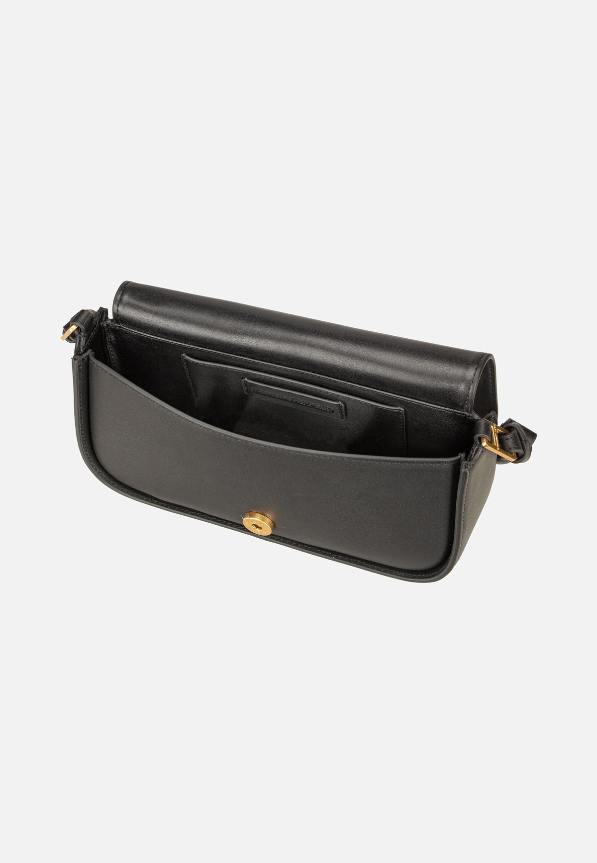 Karl Lagerfeld K/Signature Crossbody Black-Vibration Gold Evening Bag