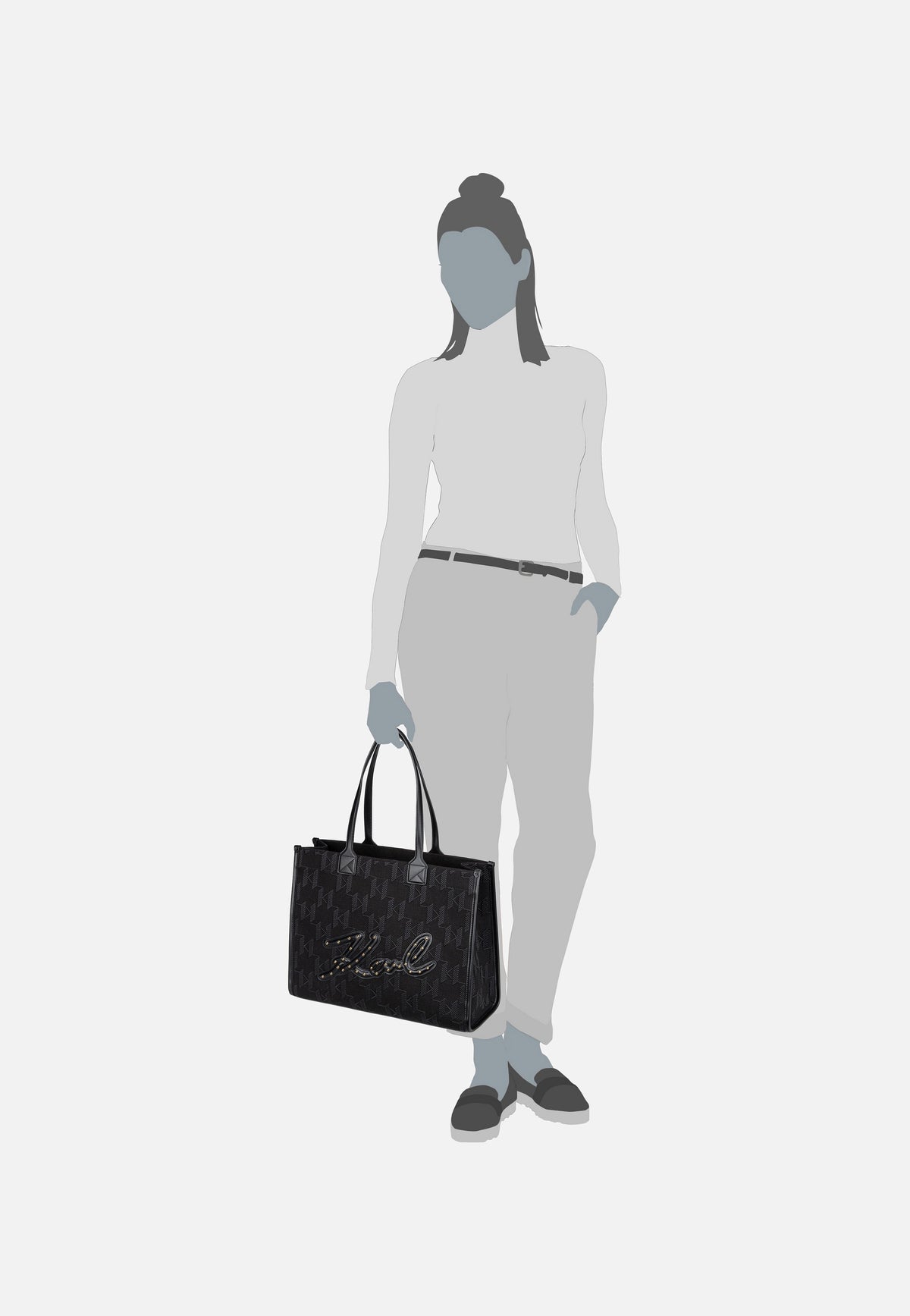 Karl Lagerfeld K/Skuare SP LG Monogram Black Shopper
