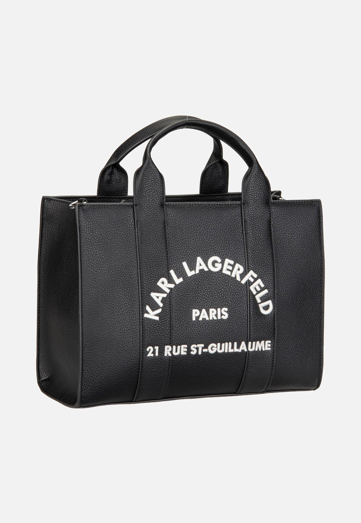 Karl Lagerfeld K/RSG MD Square Tote Pebbled Emb White/Black Tote Bag