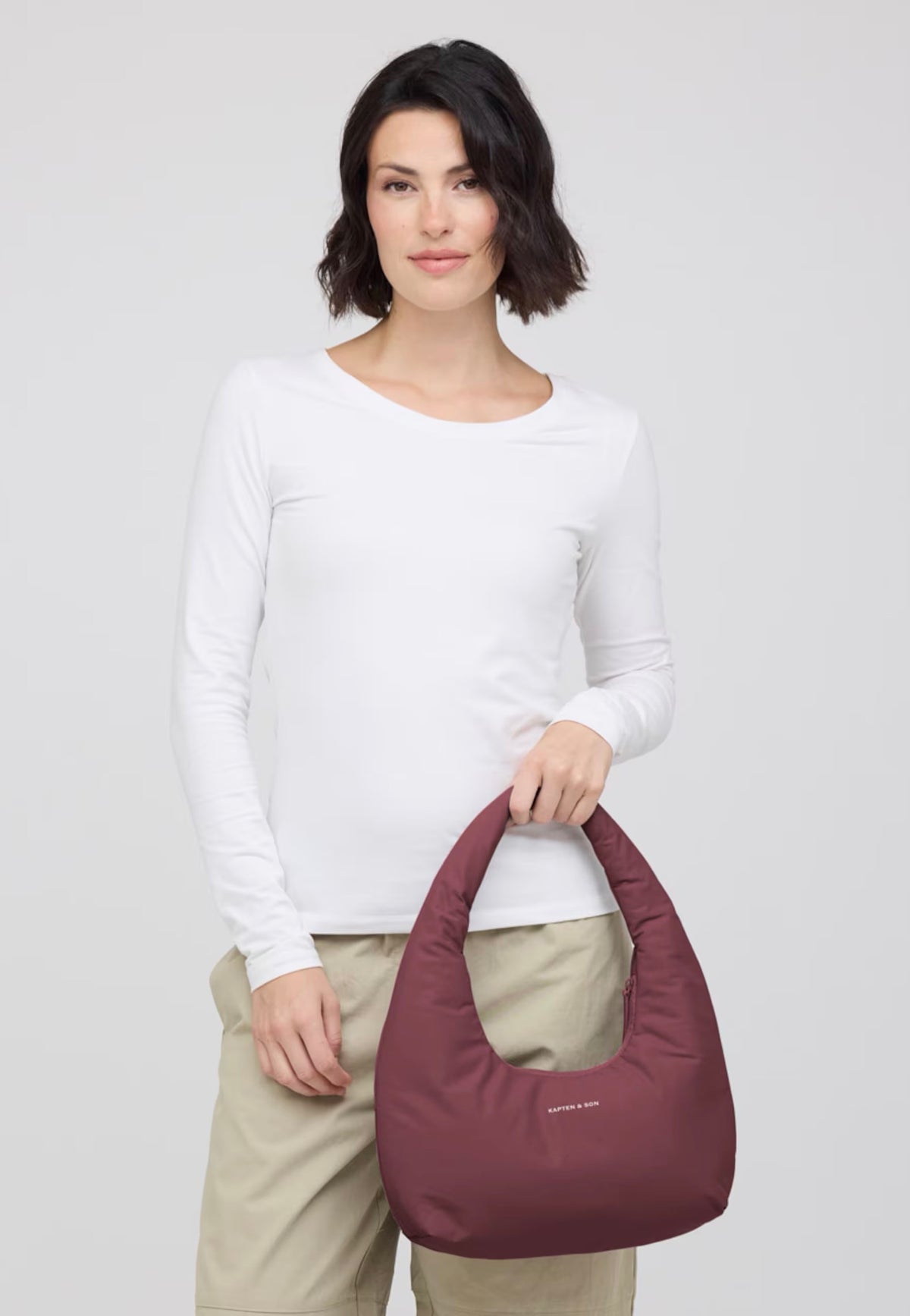 Kapten & Son Skara Cloud Shoulder Burgundy Schultertasche