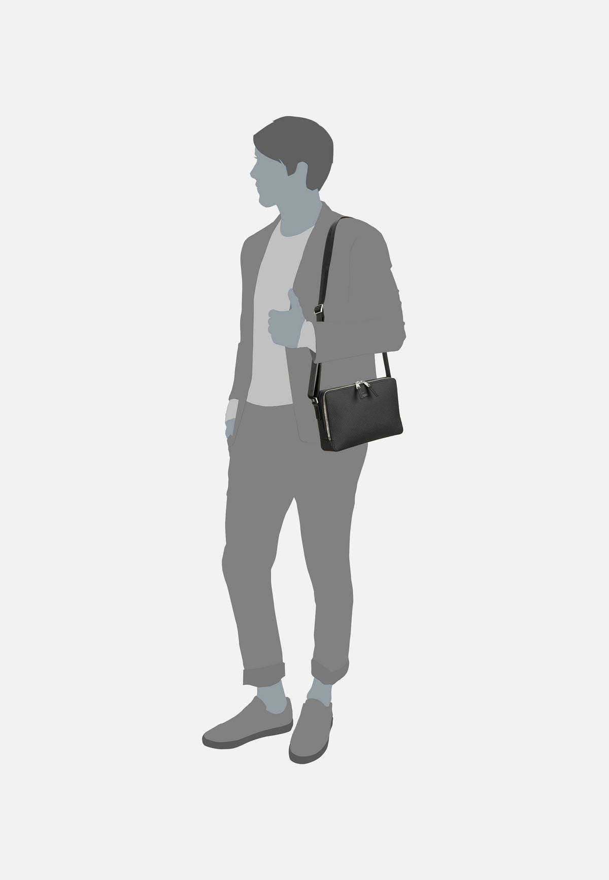 Lacoste Chantaco Reporter Bag 3270 Black Crossbody Bag
