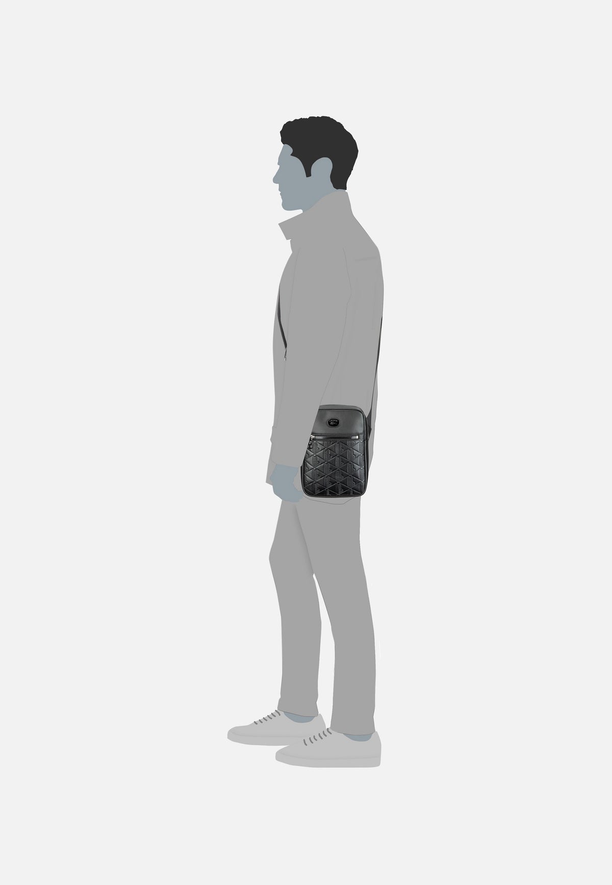 Lacoste Nomogramme Vertical 4486 Noir Crossbody Bag