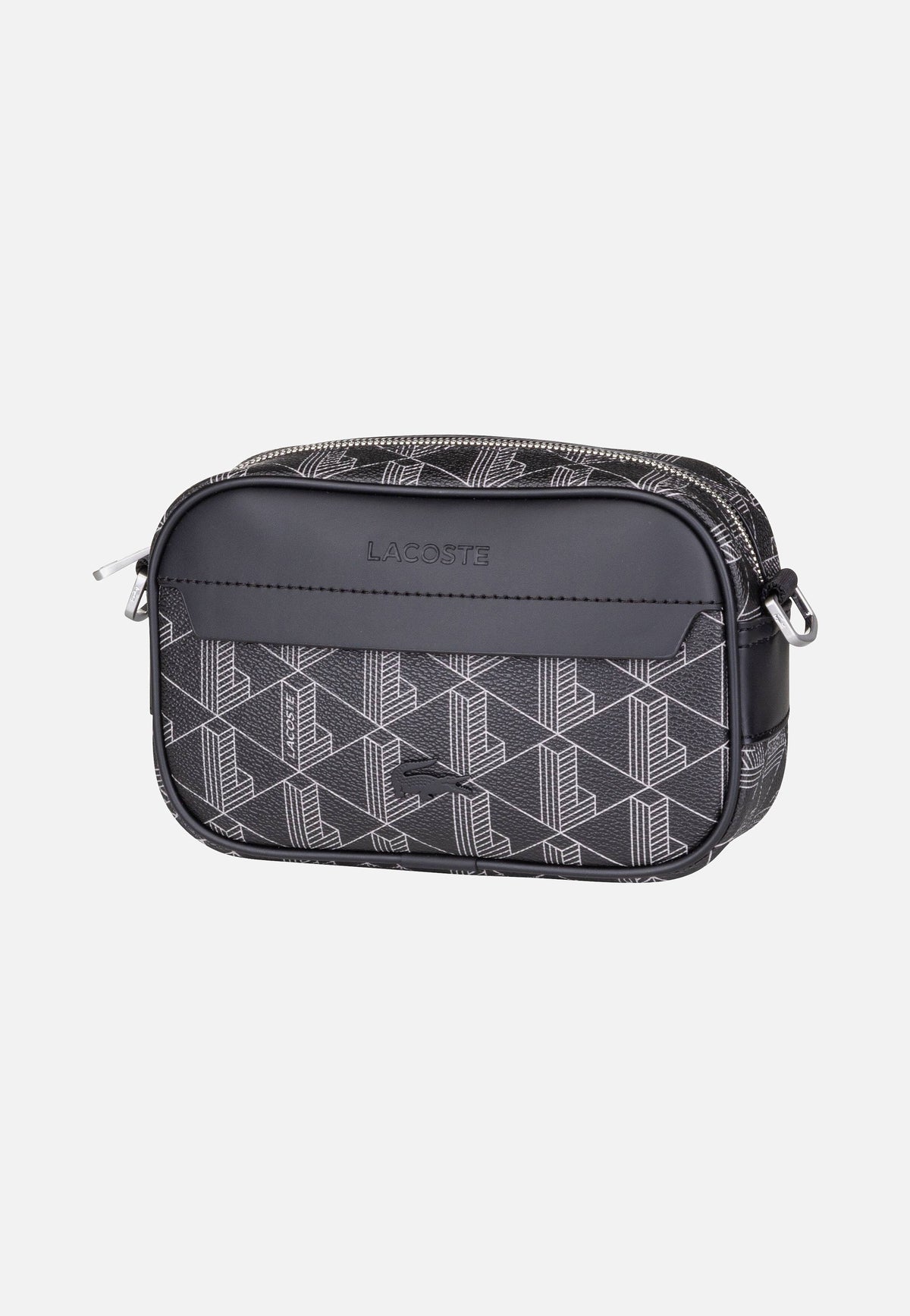Lacoste The Blend Small NH3650LX Monogram Noir Gris Umhängetasche