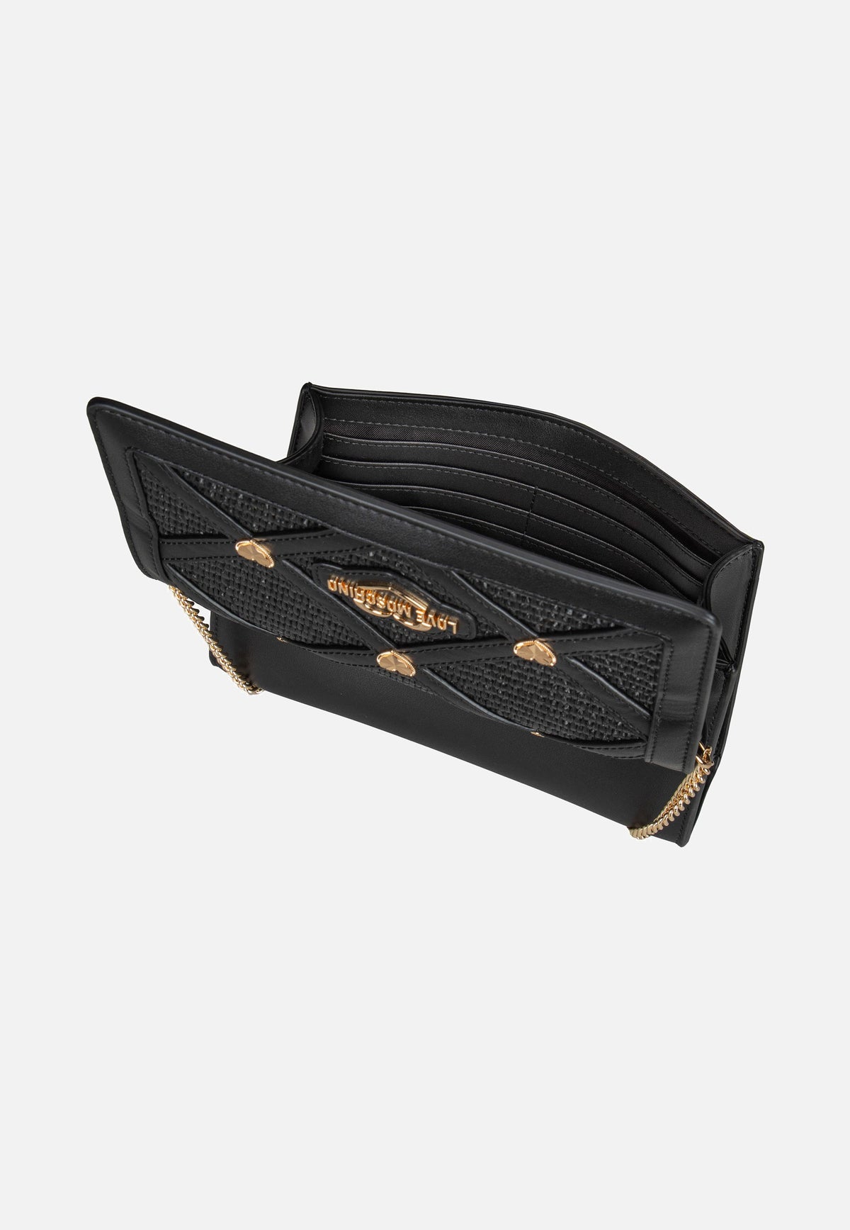 Love Moschino Smart Daily Bag 4314 Black Raffia Umhängetasche