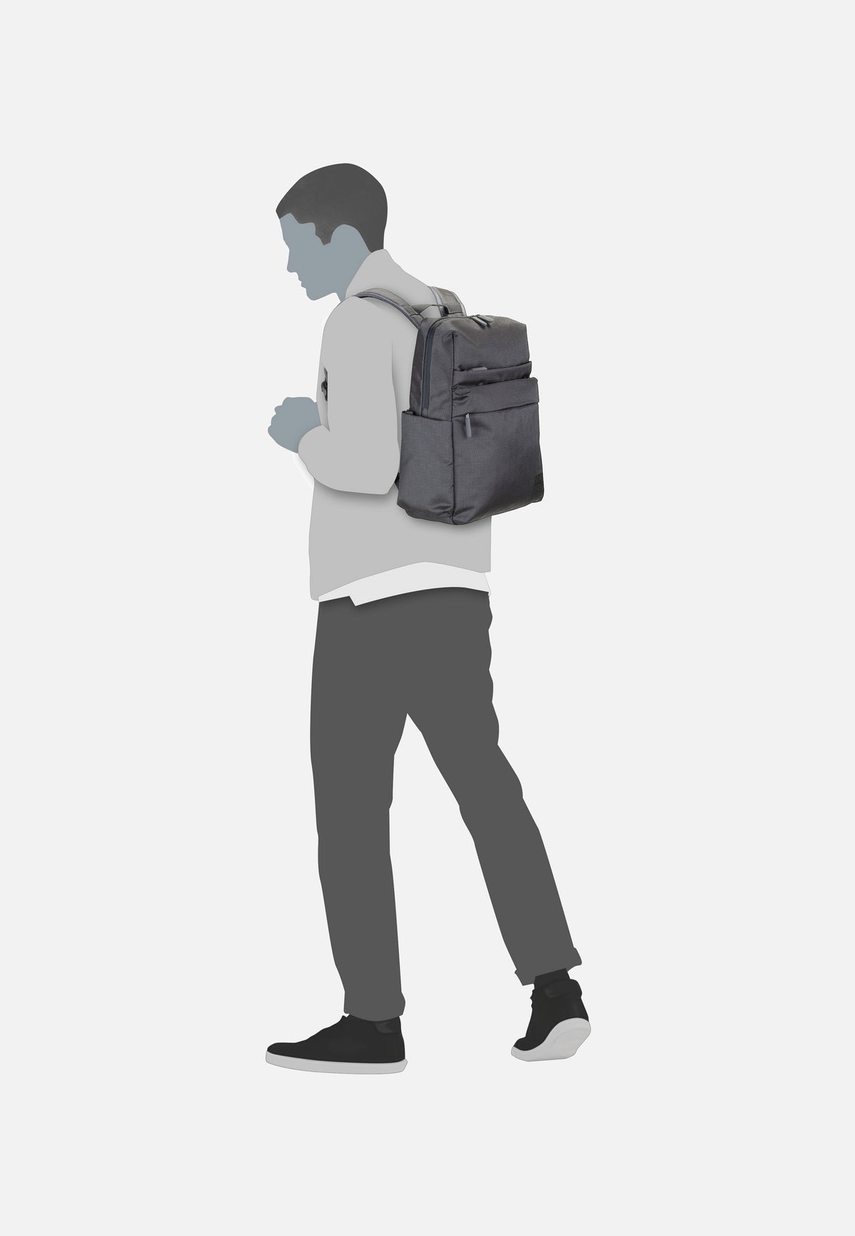 Mandarina Duck District Squared KPT02 Steel Rucksack