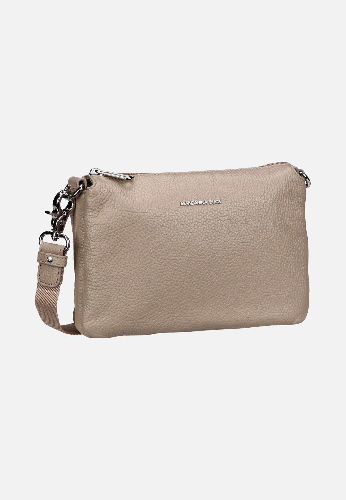 Mandarina Duck Mellow Leather Pochette FZT82 Warm Taupe Crossbody Bag