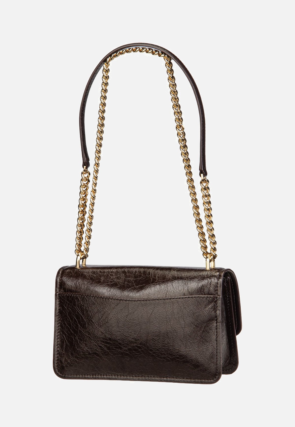Michael Kors Claire LG Shoulder Crash Chocolate Evening Bag