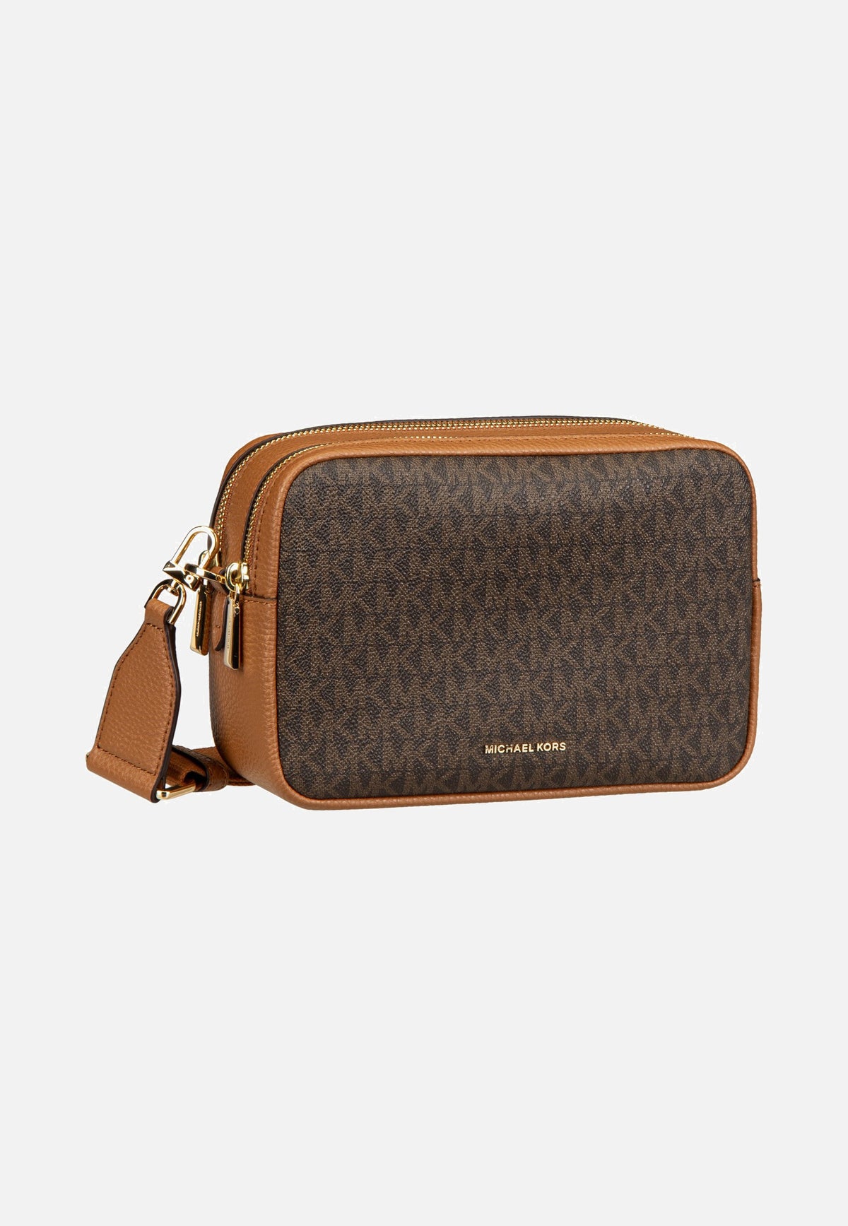 Michael Kors Bryant MD Double Zip Chain Cam Brown/Acorn Umhängetasche
