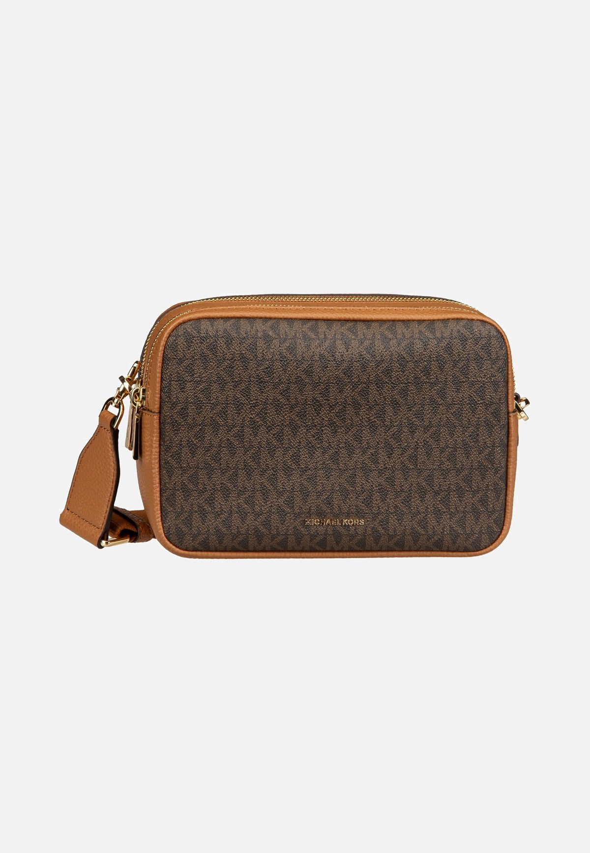Michael Kors Bryant MD Double Zip Chain Cam Brown/Acorn Umhängetasche