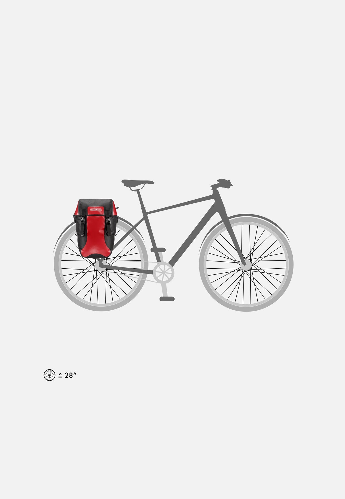 ORTLIEB Bike-Packer Rot Schwarz Fahrradtasche