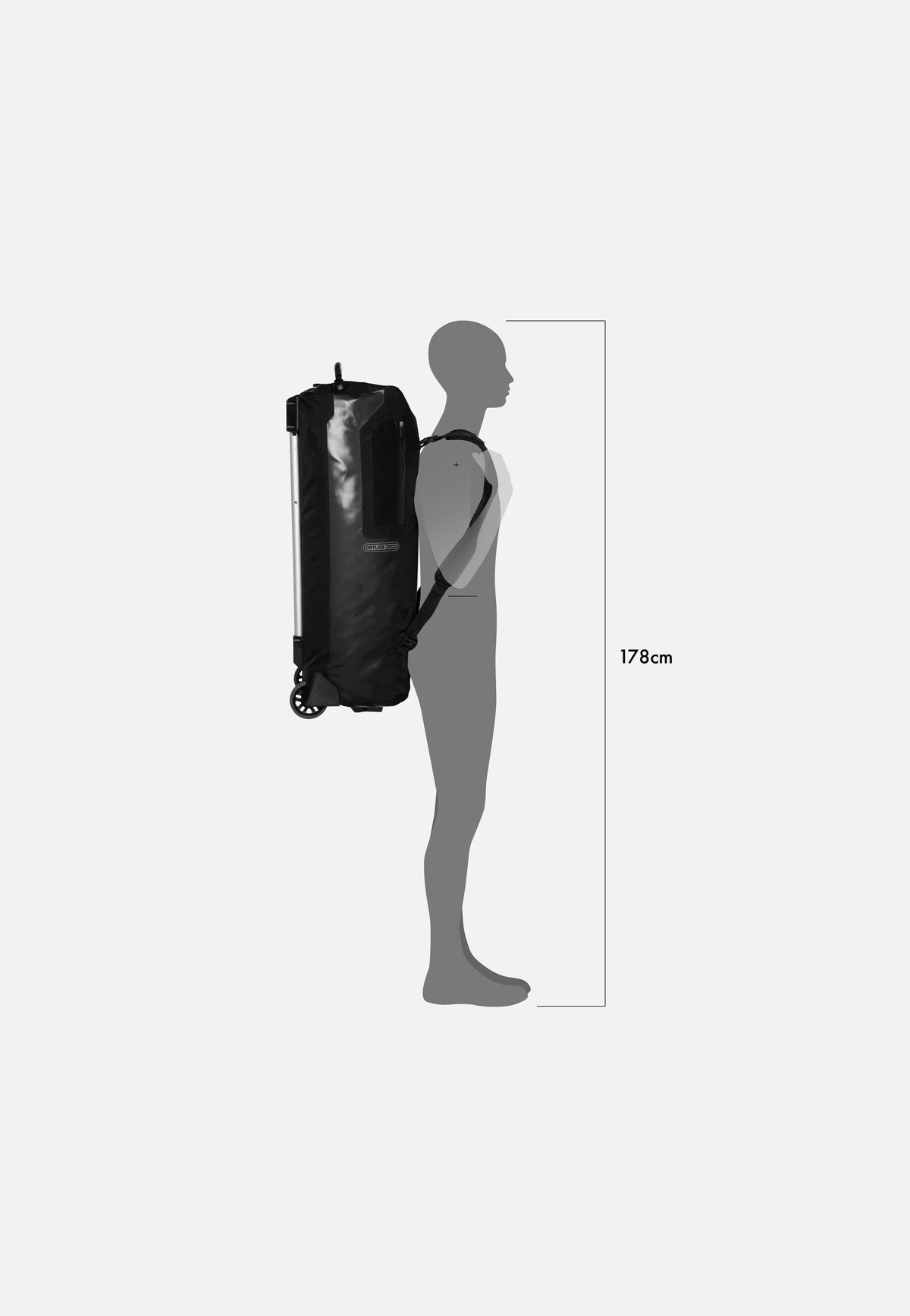 ORTLIEB Duffle RG 85L Schwarz Reisetasche mit Rollen