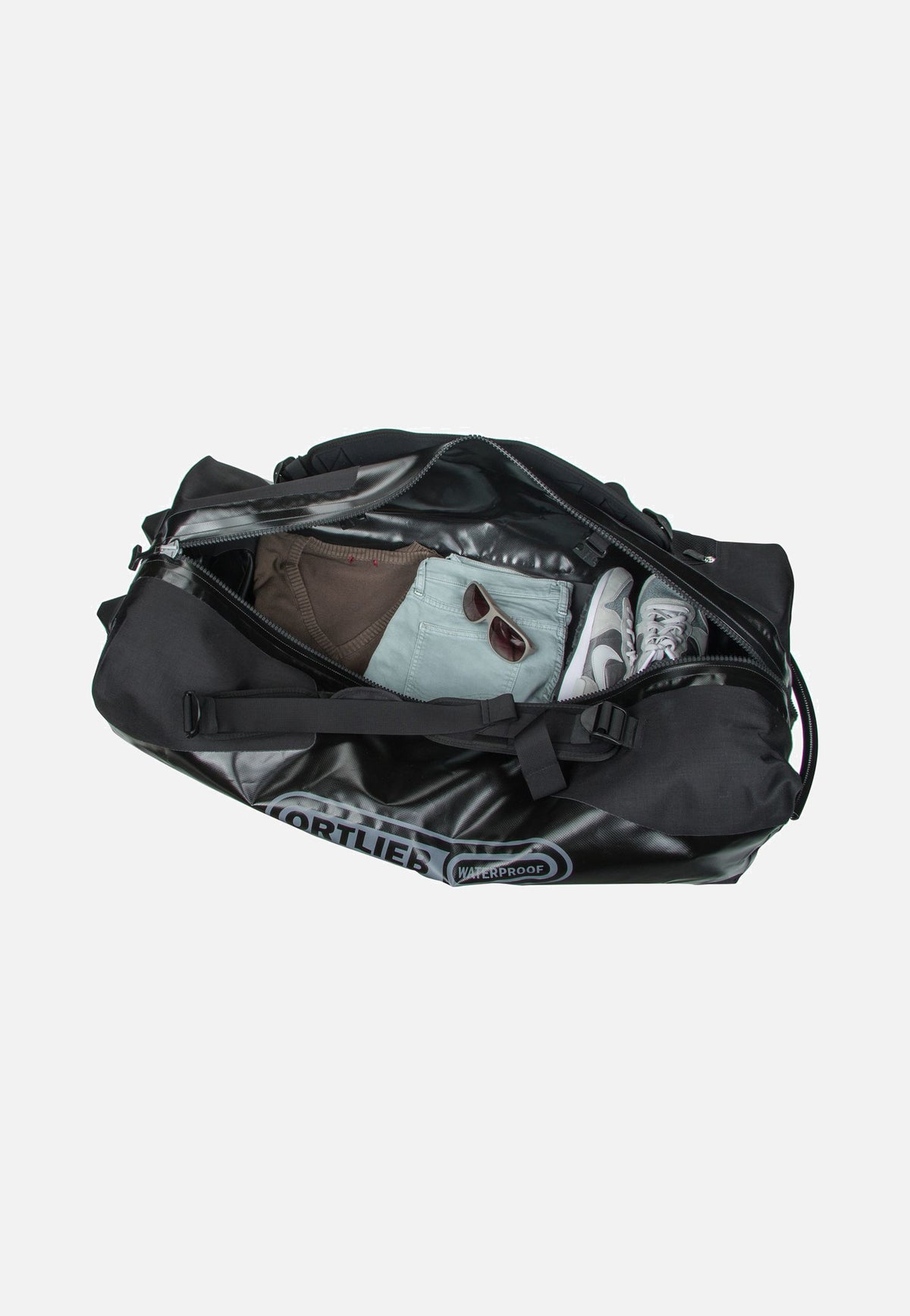 ORTLIEB Duffle RG 85L Schwarz Reisetasche mit Rollen