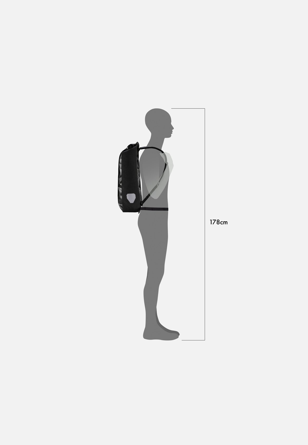 ORTLIEB Messenger-Bag Schwarz Rolltop Rucksack