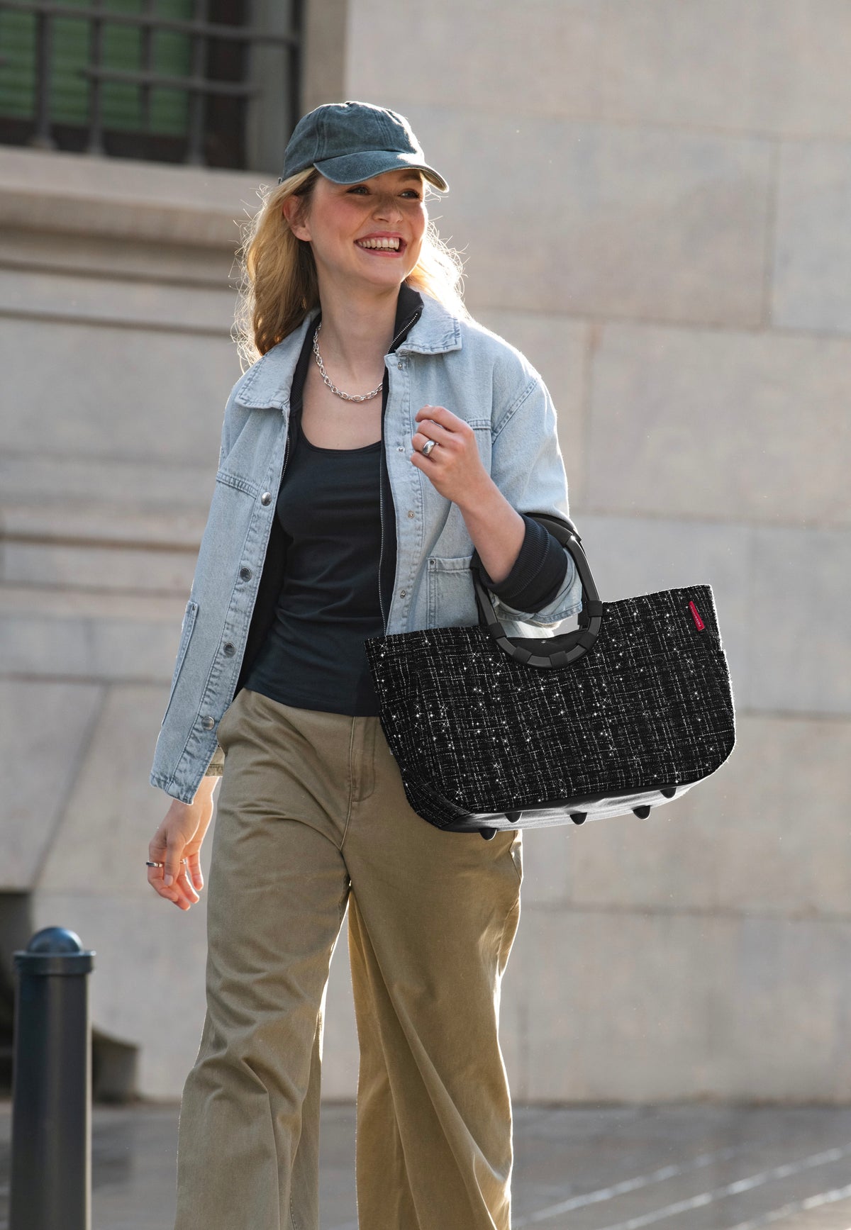 reisenthel Loopshopper M Bouclé Black Einkaufskorb