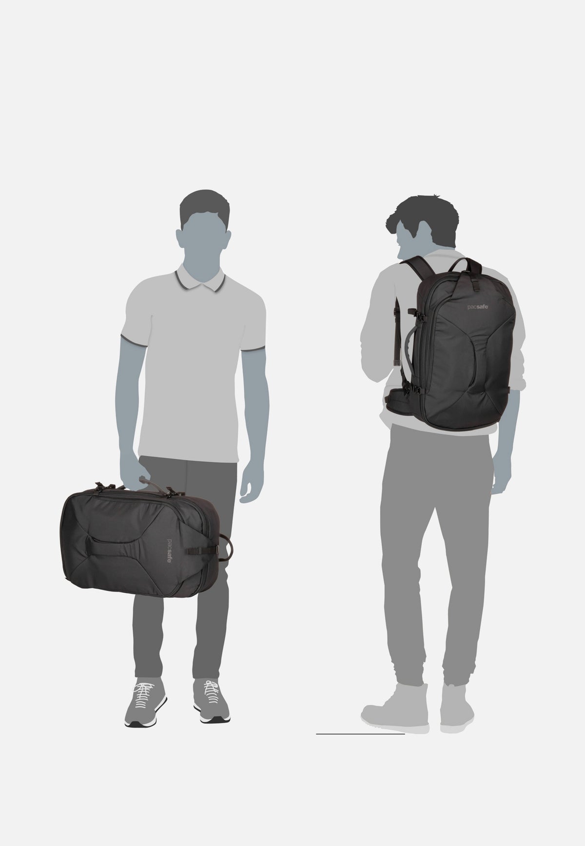 Pacsafe EXP45 Carry-On Travel Black Travel Rucksack