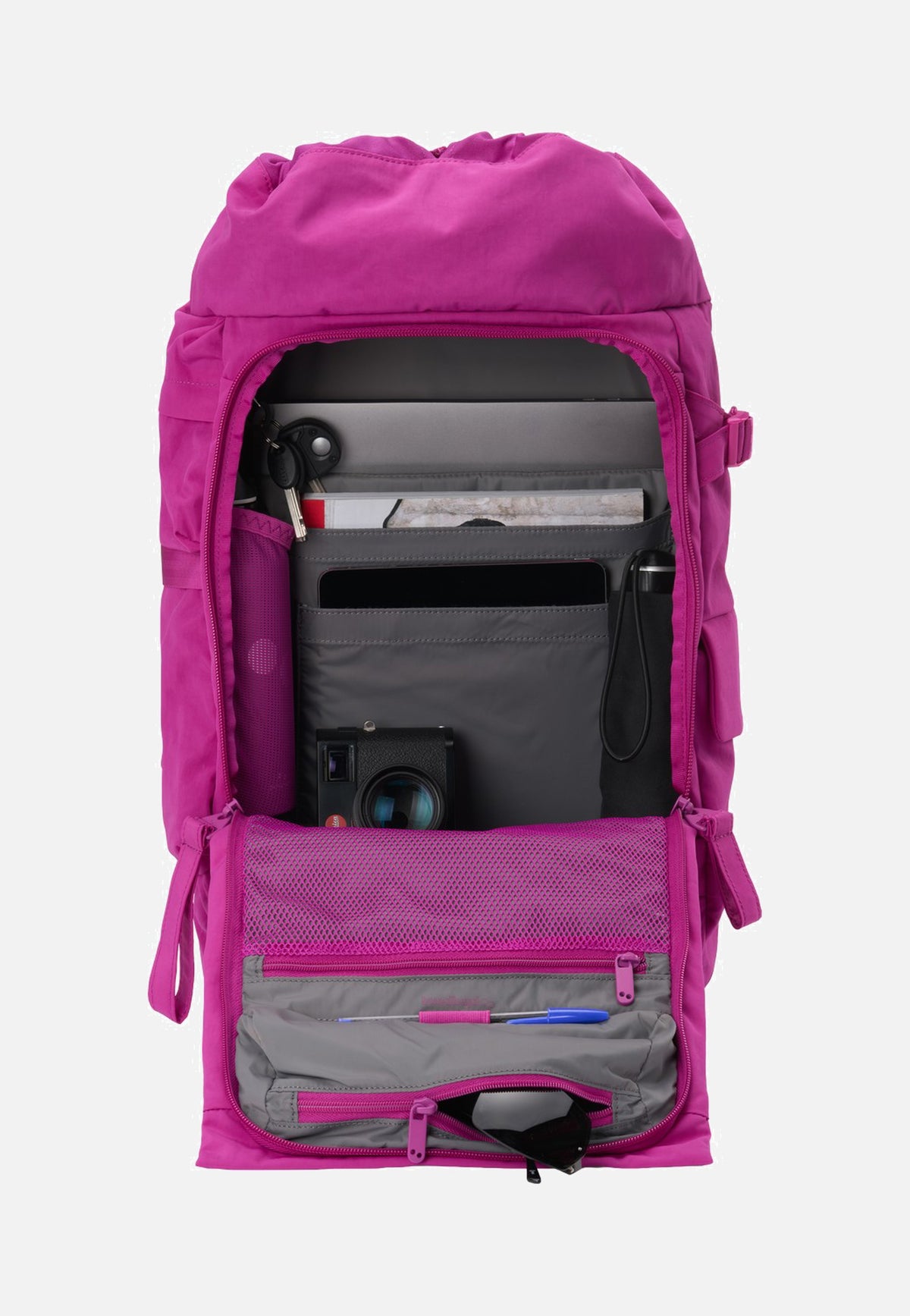 pinqponq Blok Medium Crinkle Fuchsia Rucksack