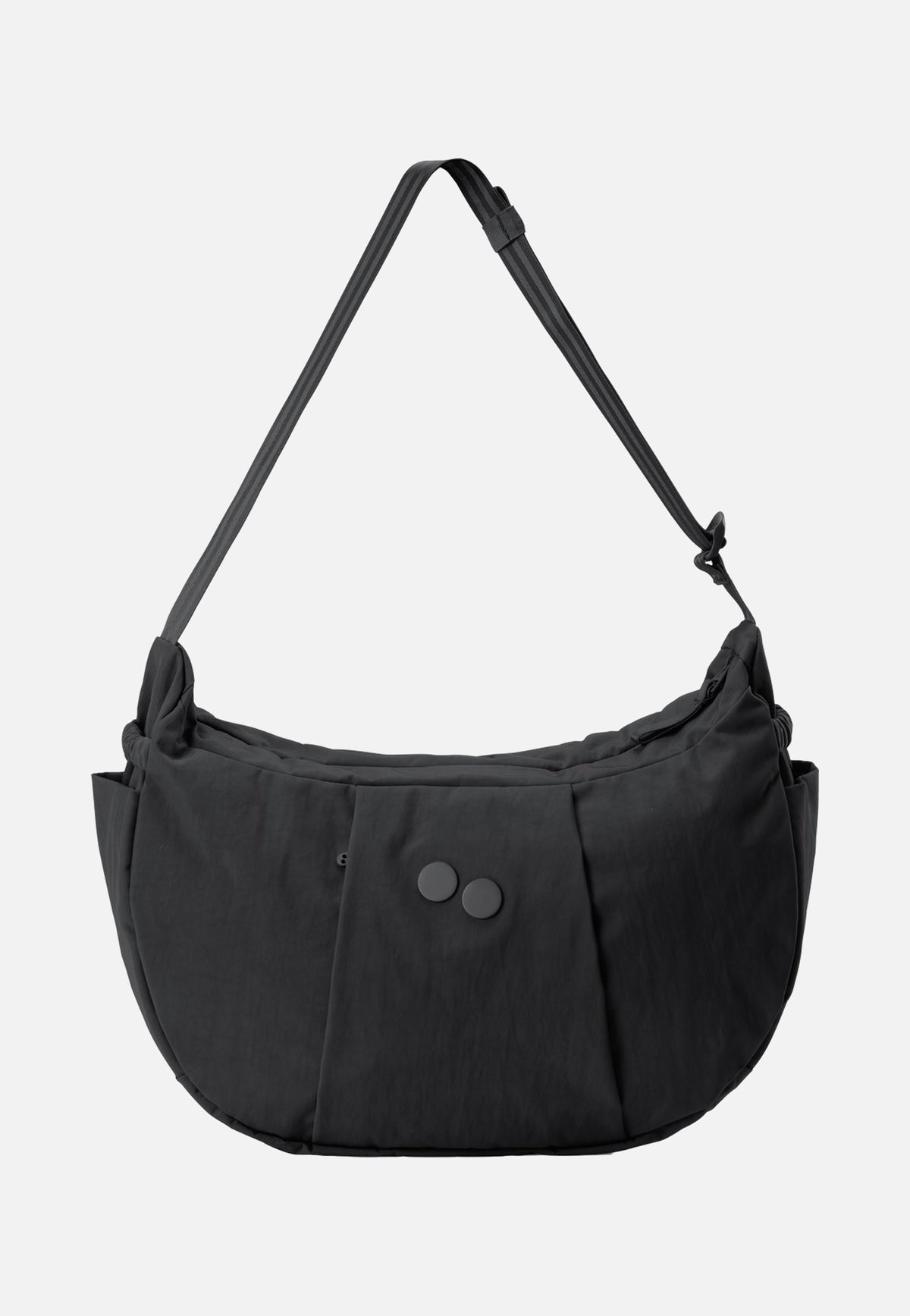 pinqponq Krumm Large Crinkle Black Hobo Bag