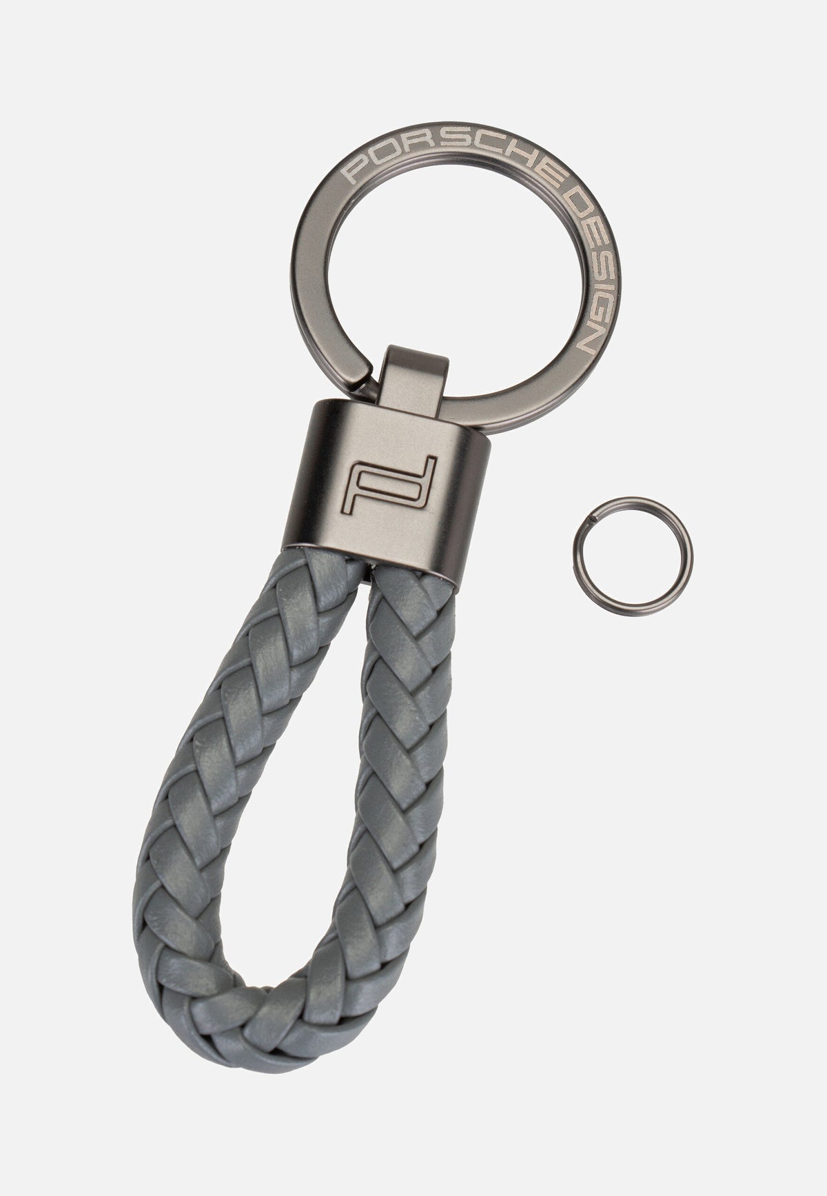 Porsche Design Keyring Leather Cord 28807 Anthracite Keychain