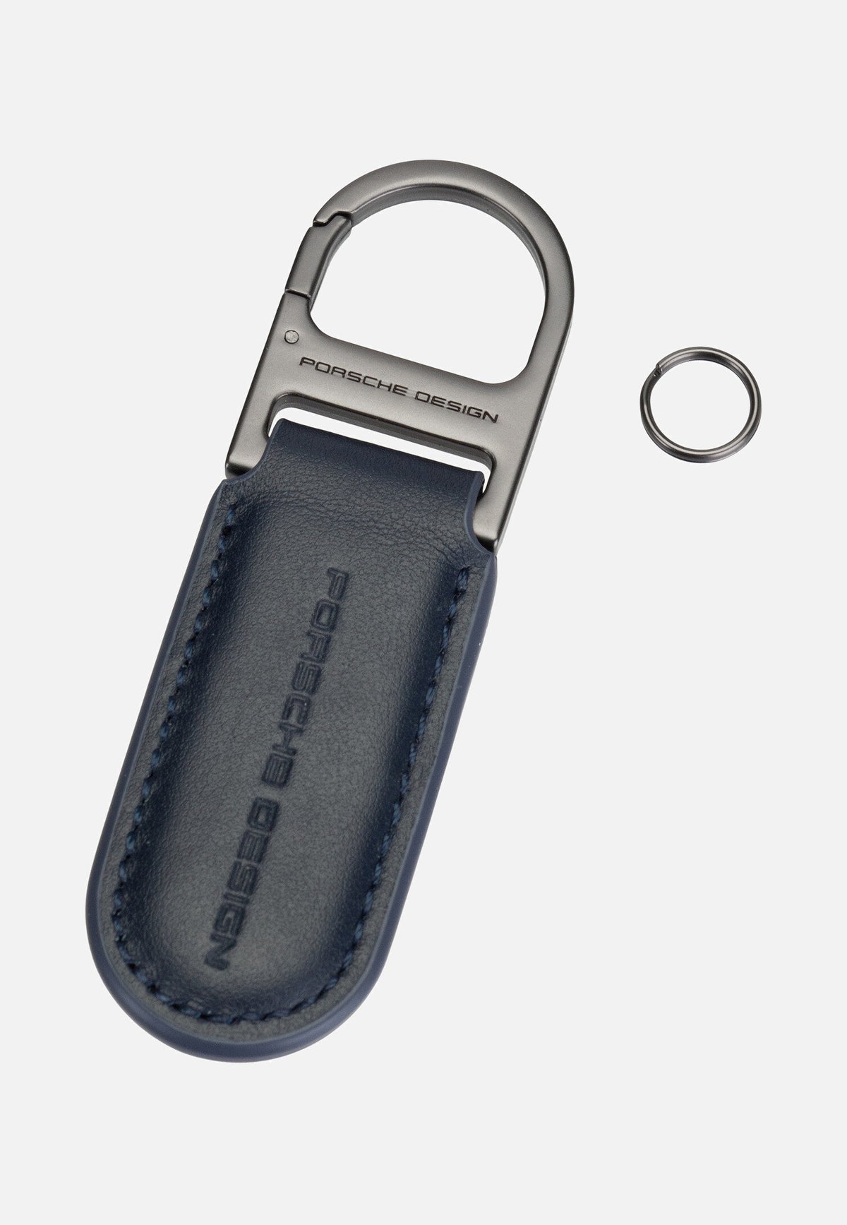 Porsche Design Keyring Oval 28809 Dark Blue Keychain
