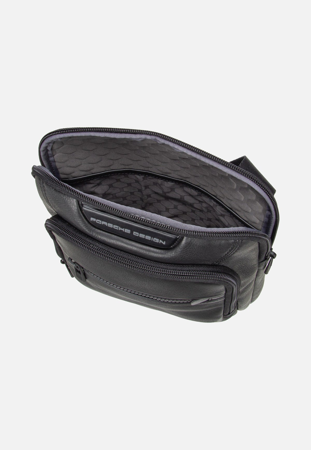 Porsche Design Roadster Leather Evo Shoulder Black Umhängetasche
