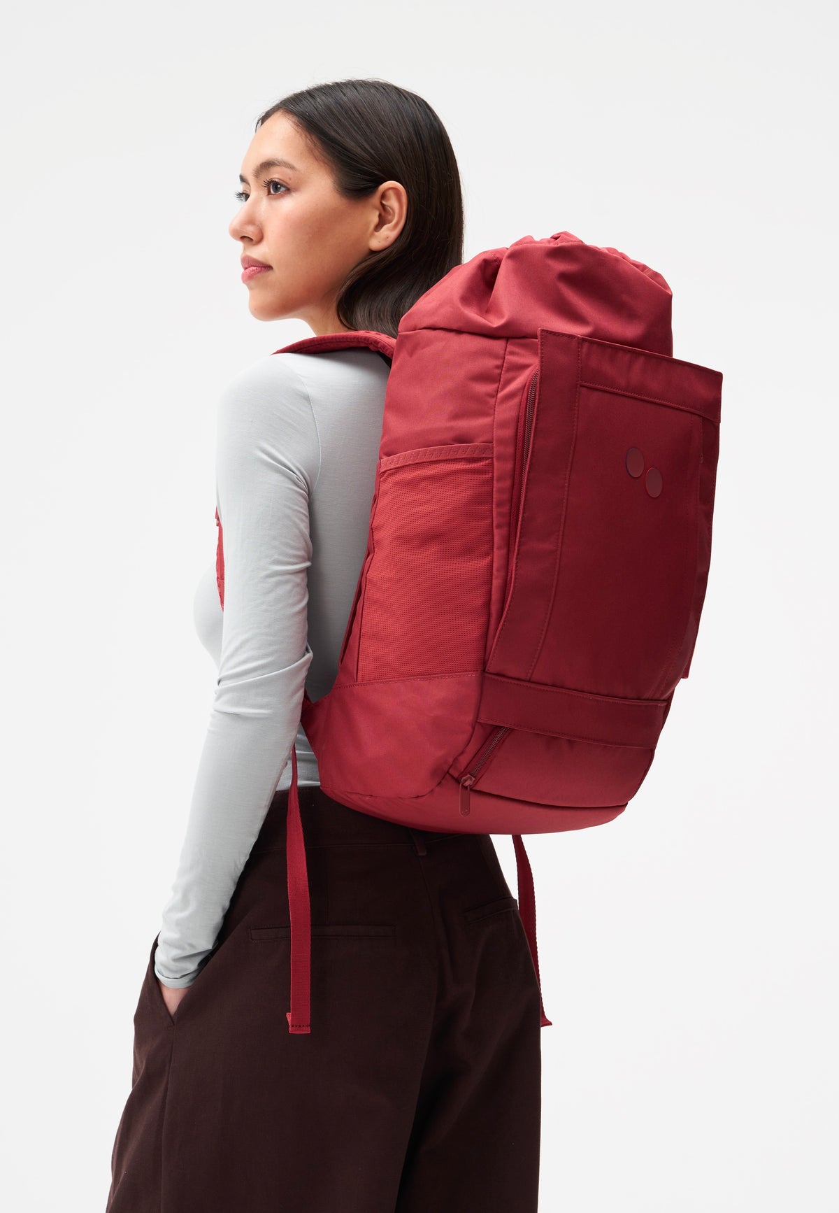 pinqponq Blok Medium Sienna Red Reiserucksack