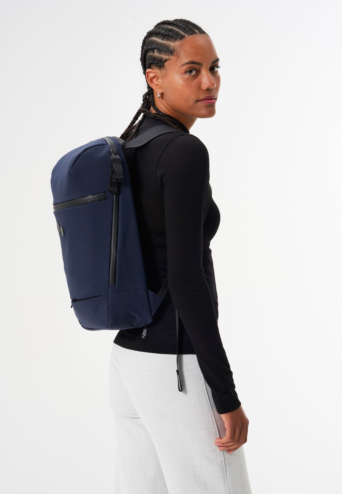 pinqponq Kontor Solid Navy Rucksack