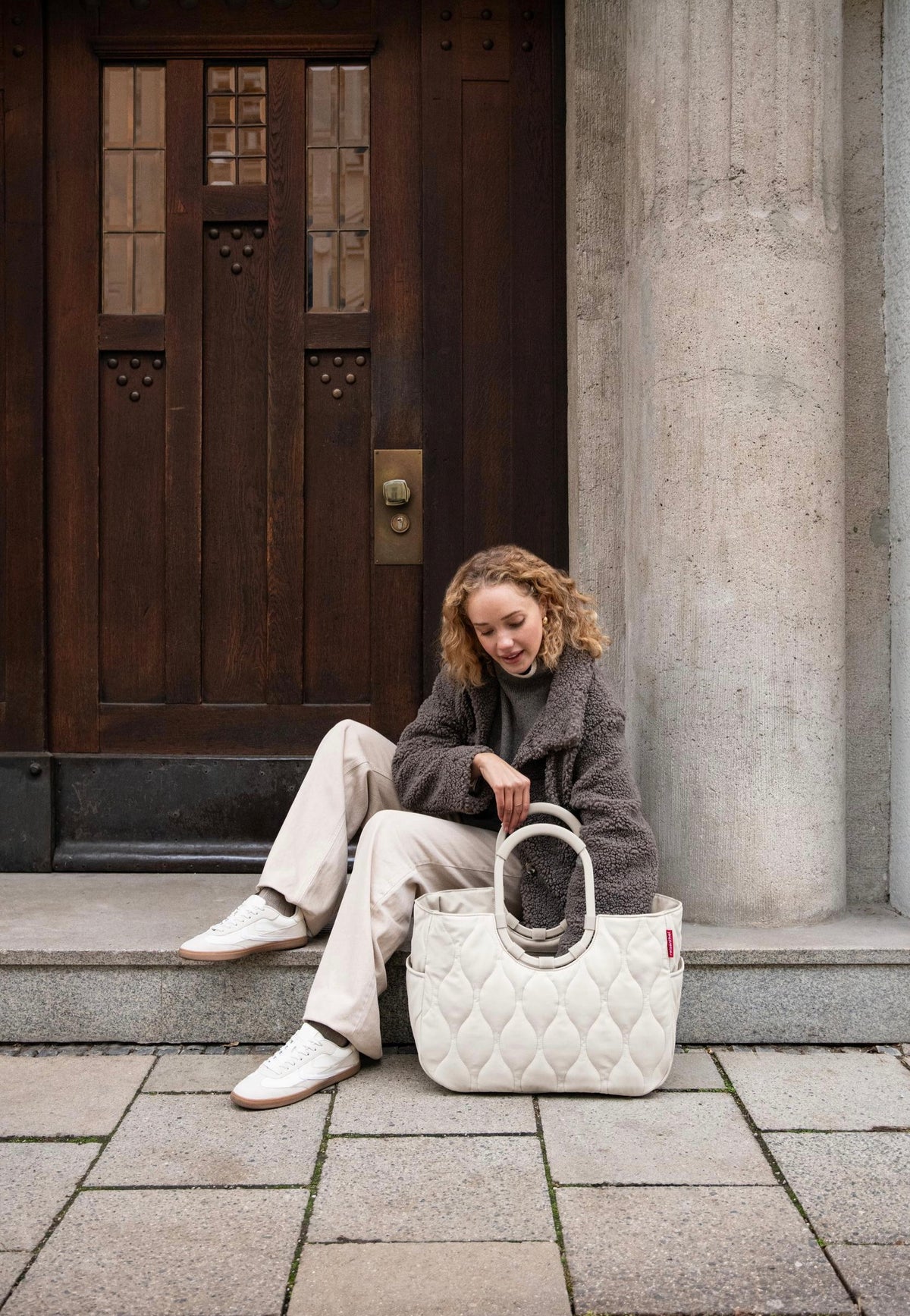 reisenthel Loopshopper L Puffer Stone Einkaufskorb