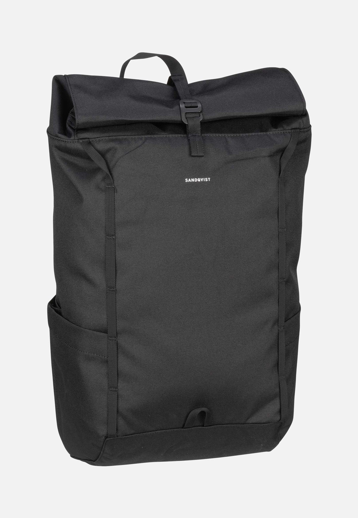 Sandqvist Arvid Black Rolltop Rucksack