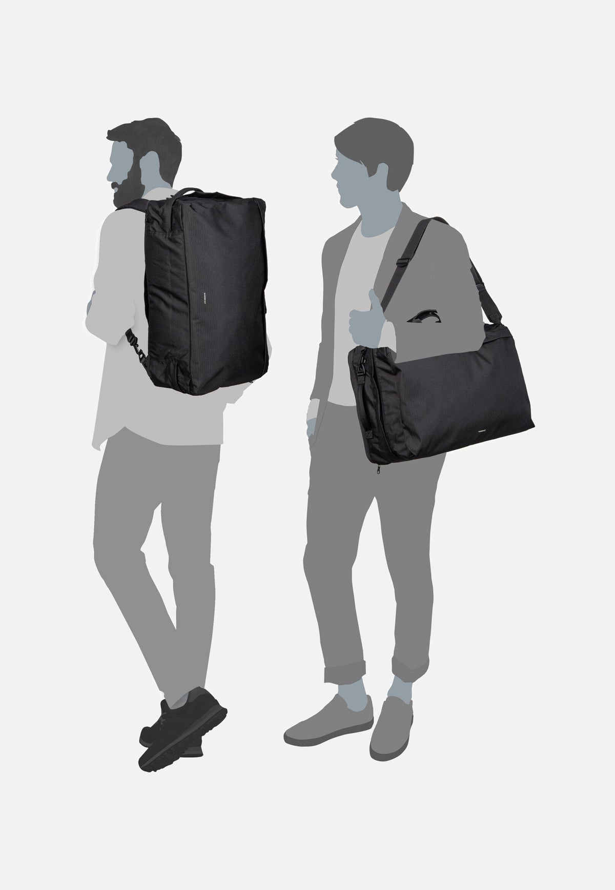 Sandqvist Go 3-Way Bag L Black Rucksack
