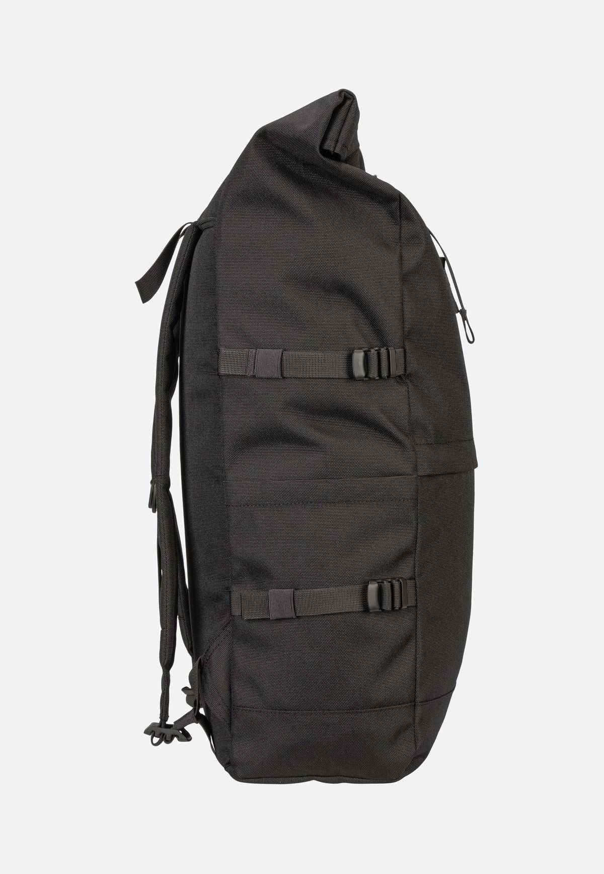 Sandqvist Icon BP L Black/Black Leather Rolltop Rucksack