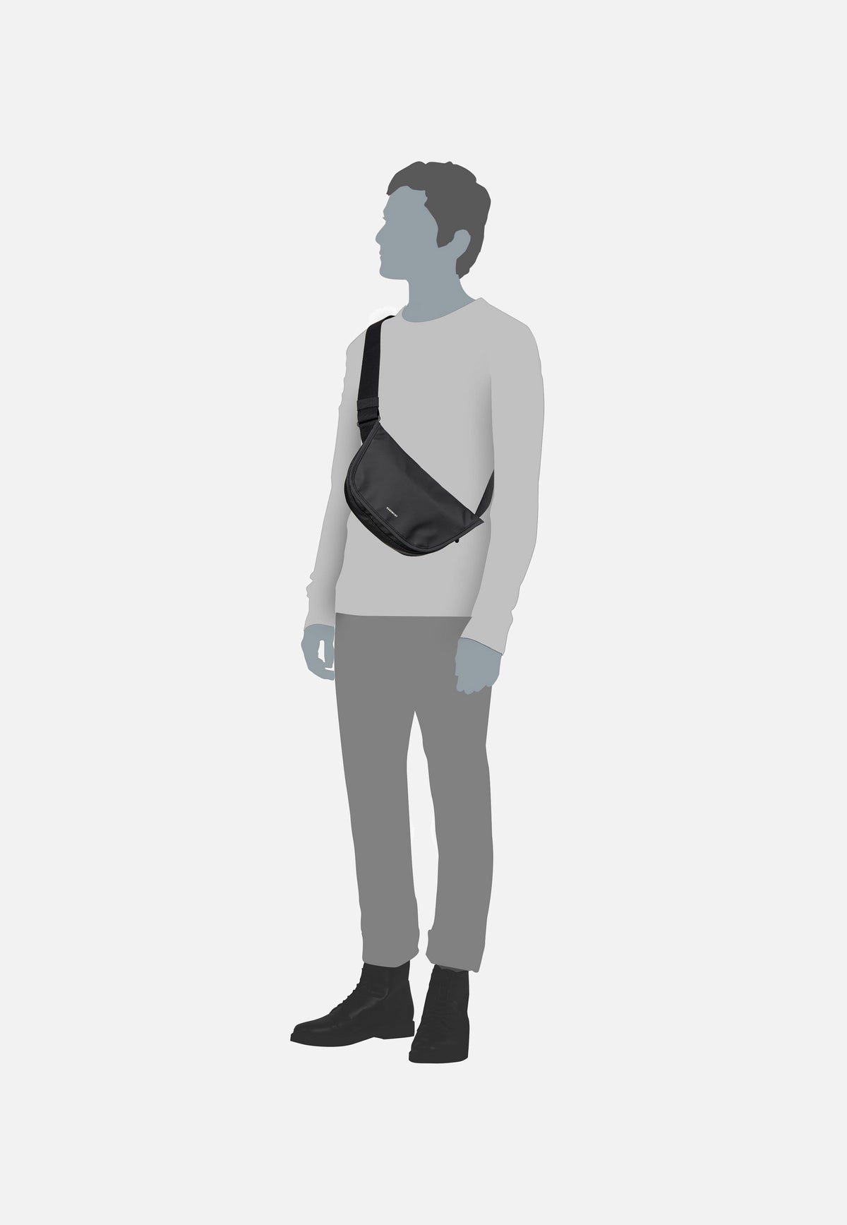 Sandqvist Stream Mini Black Sling Bag