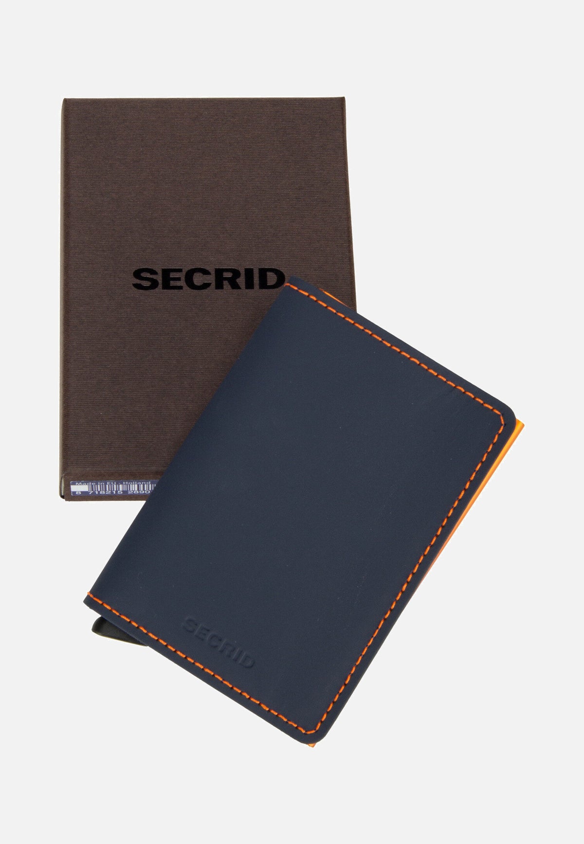 Secrid Slimwallet Matte Night Blue-Orange Portemonnaie