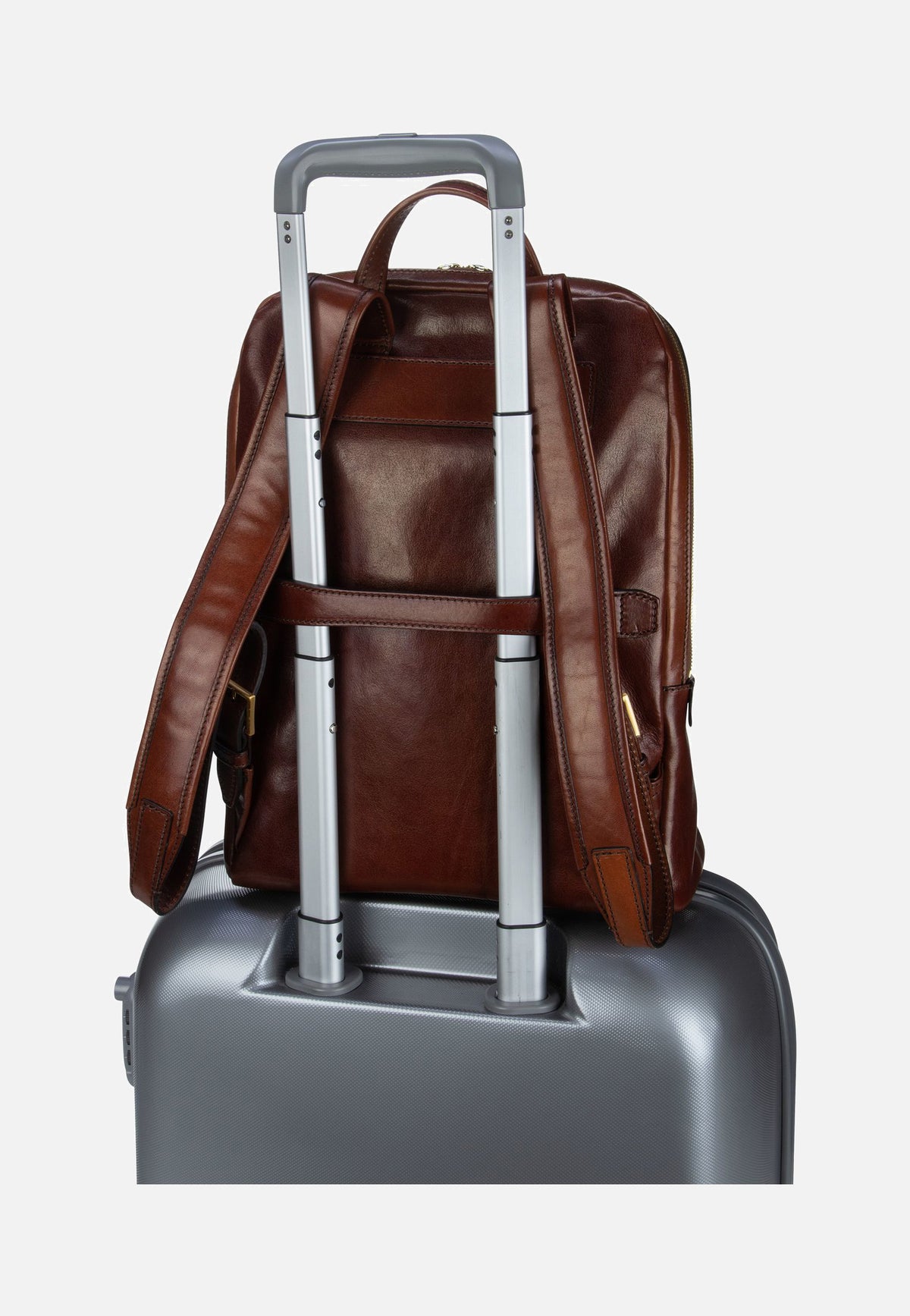 The Bridge Story Uomo 4810 Marrone/Oro Rucksack
