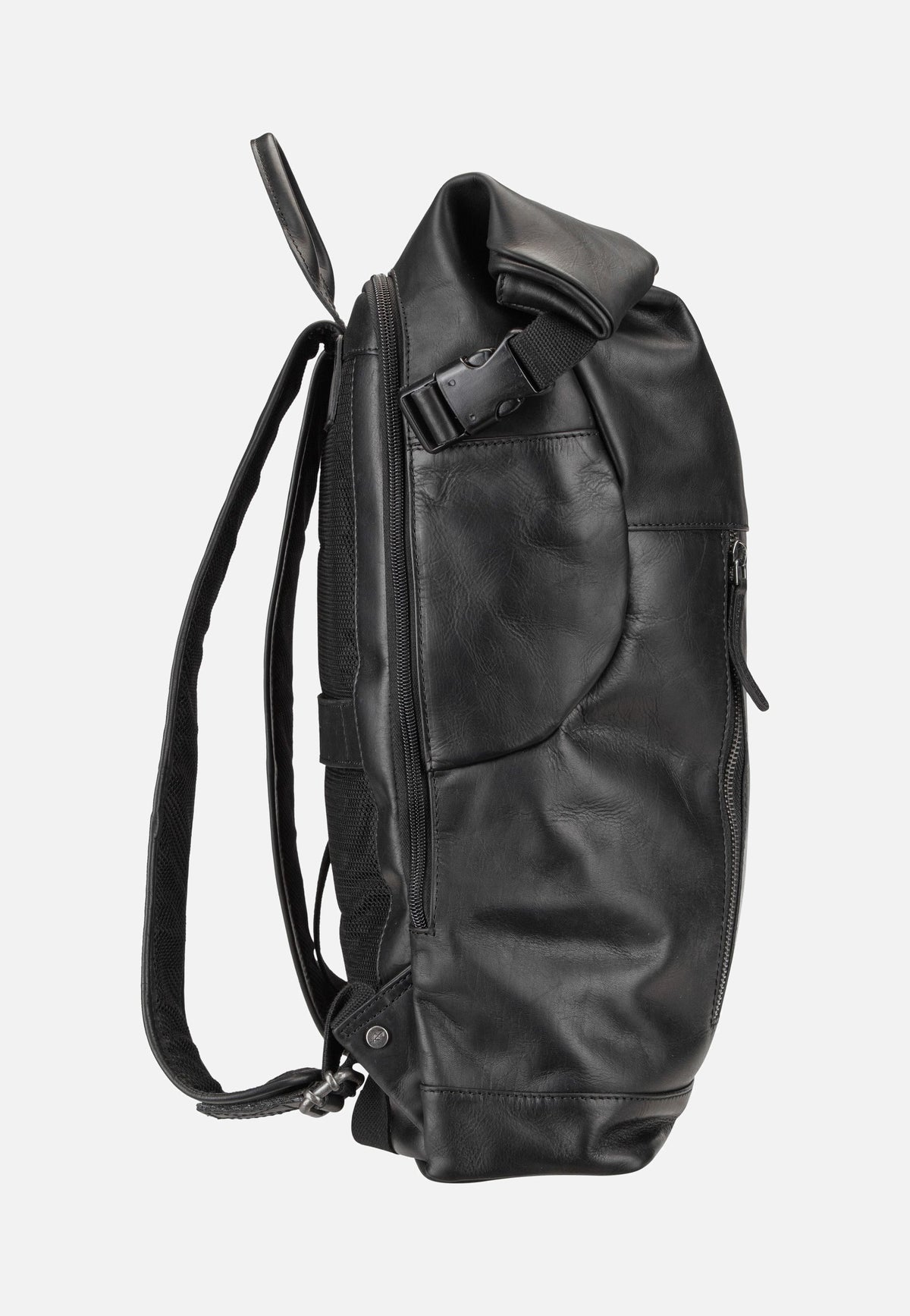 The Chesterfield Brand Liverpool 0309 Black Rolltop Rucksack