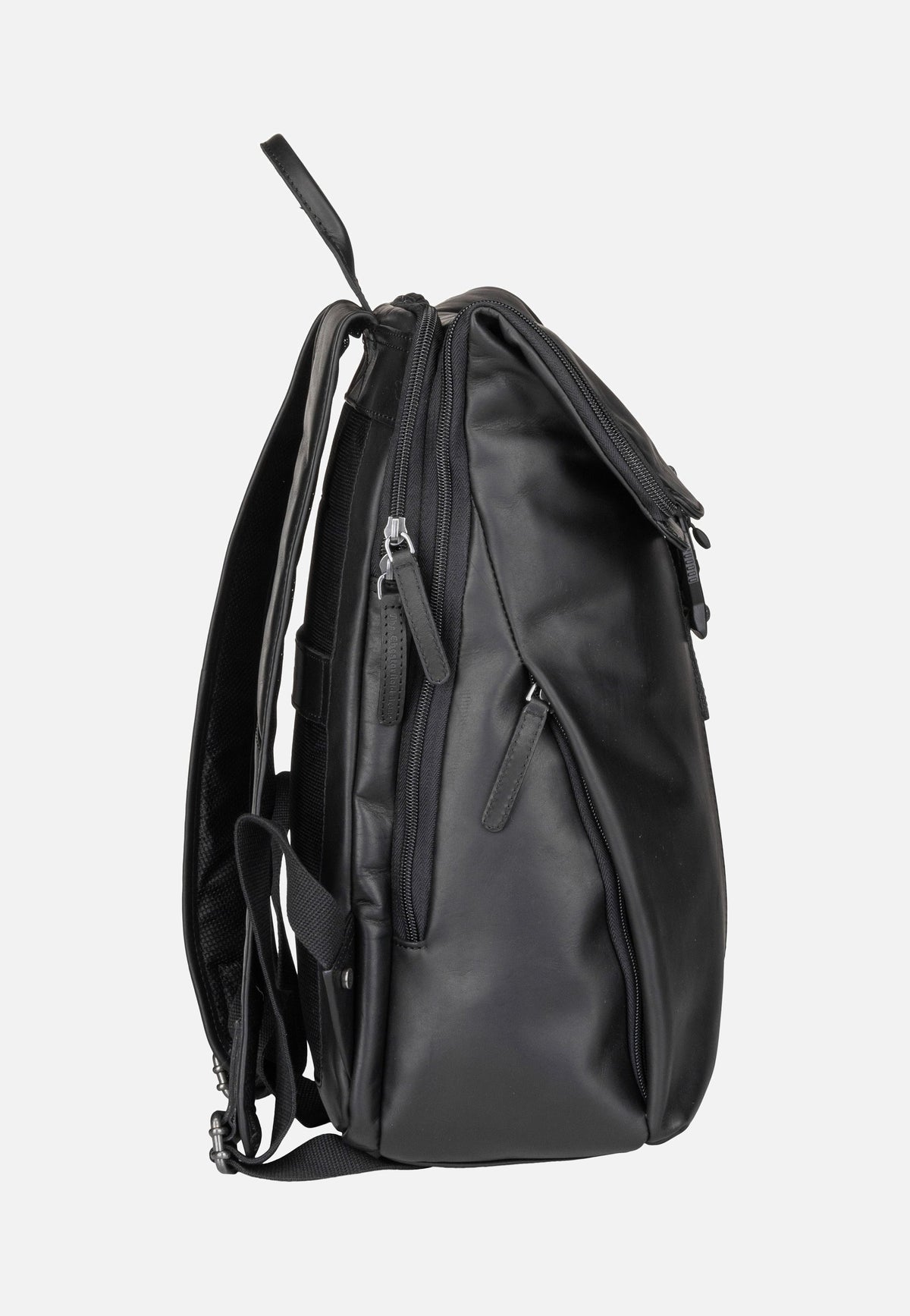 The Chesterfield Brand Savona 0322 Black Rolltop Rucksack