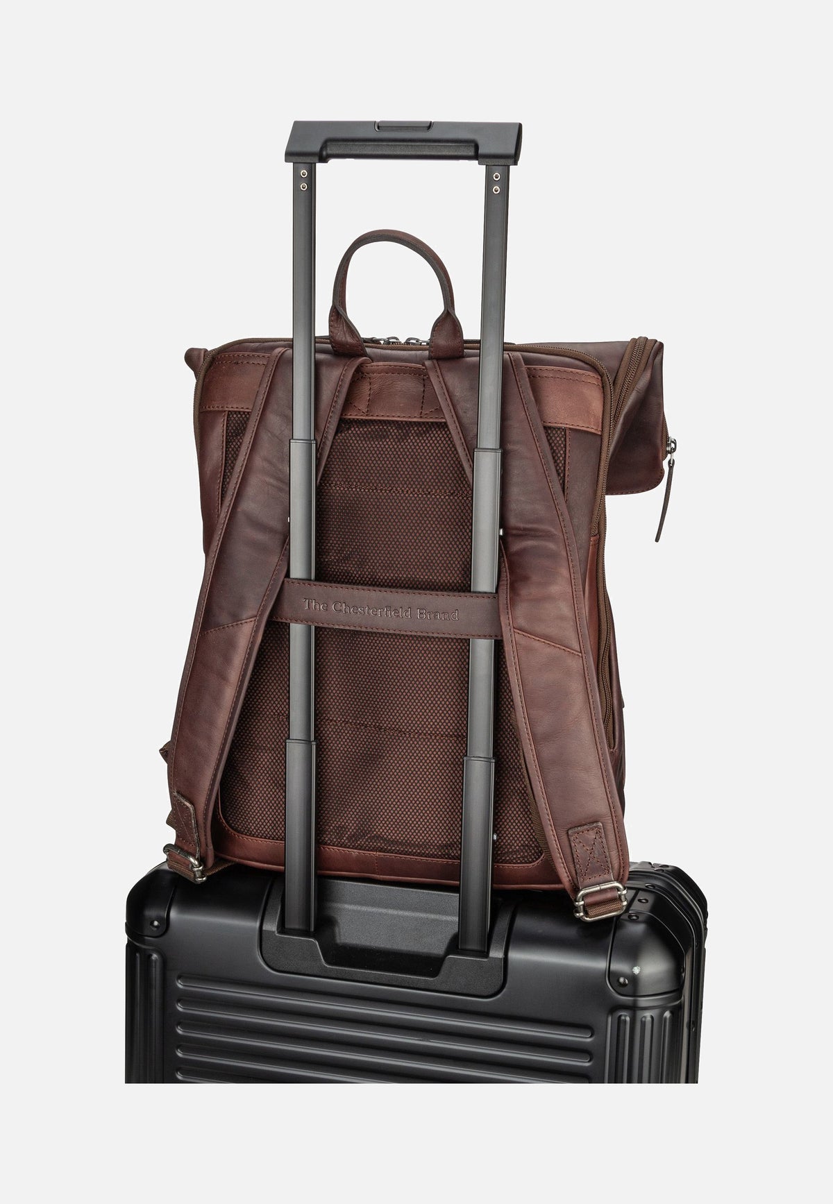 The Chesterfield Brand Savona 0322 Brown Rolltop Rucksack