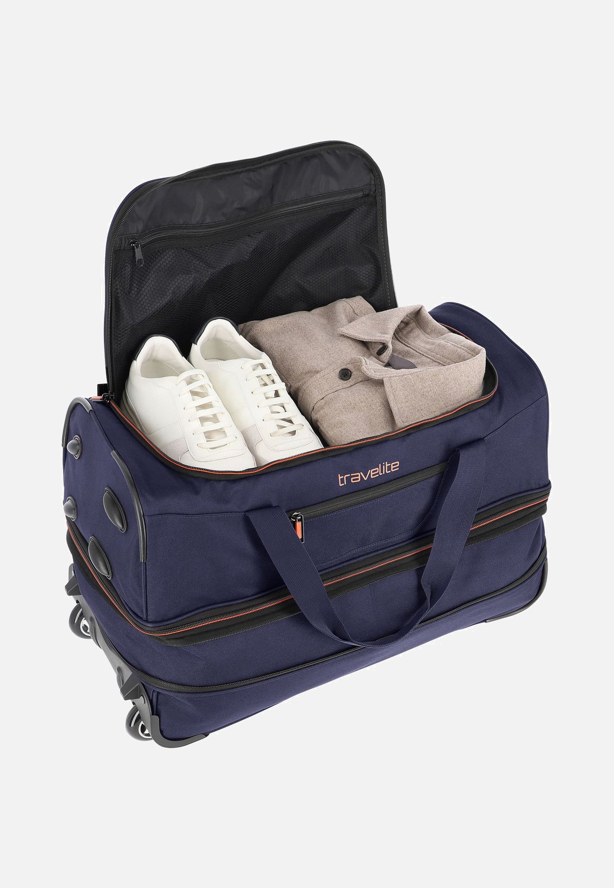 travelite Basics Trolley S Marine Reisetasche mit Rollen