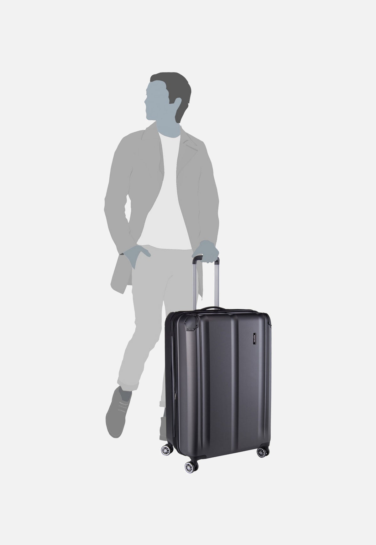 travelite City 4-Rad Trolley L exp Anthrazit Koffer
