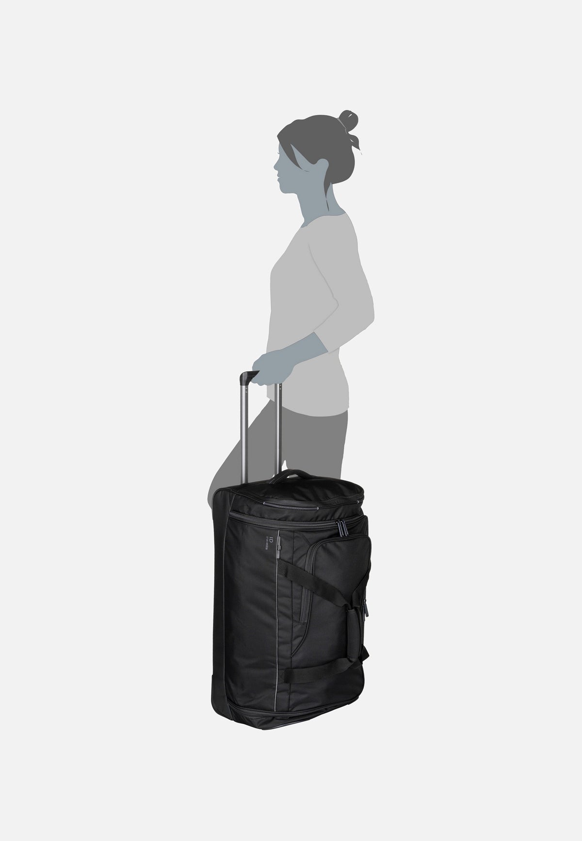 travelite Crosslite M Schwarz Reisetasche mit Rollen