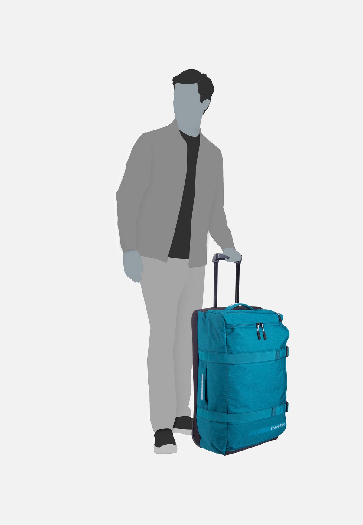 travelite Kick Off L Dark Anthrazit Reisetasche mit Rollen