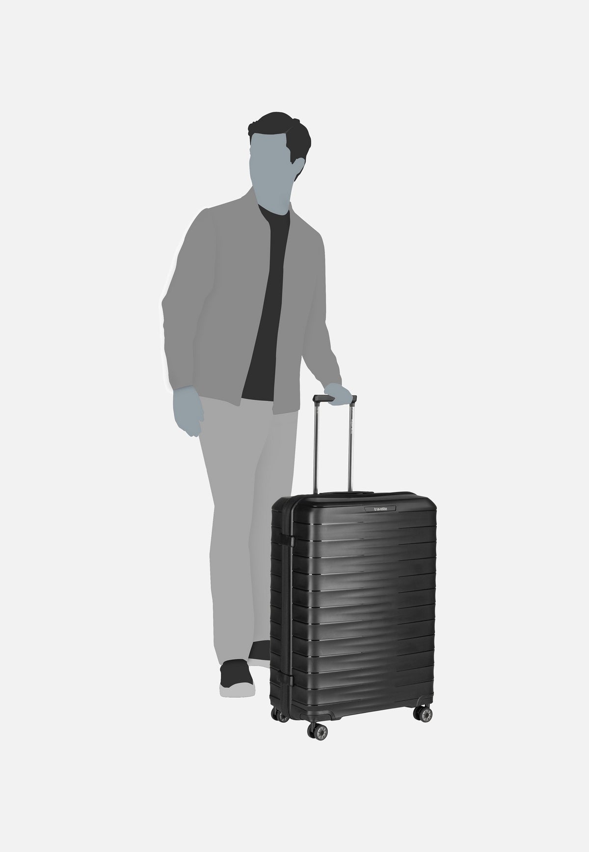 travelite Mooby 4w Trolley L Schwarz Koffer