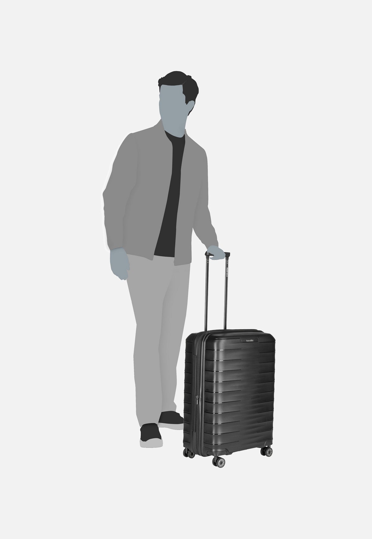 travelite Mooby 4w Trolley M Schwarz Koffer