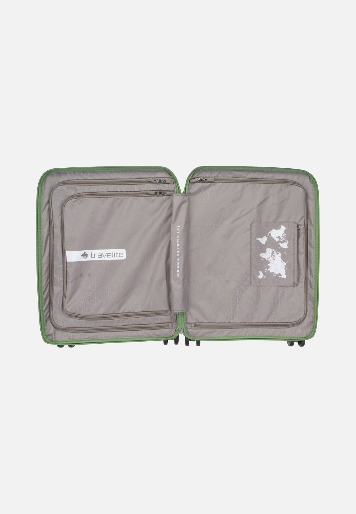 travelite Mooby 4w Trolley S Front Pocket Grün Koffer