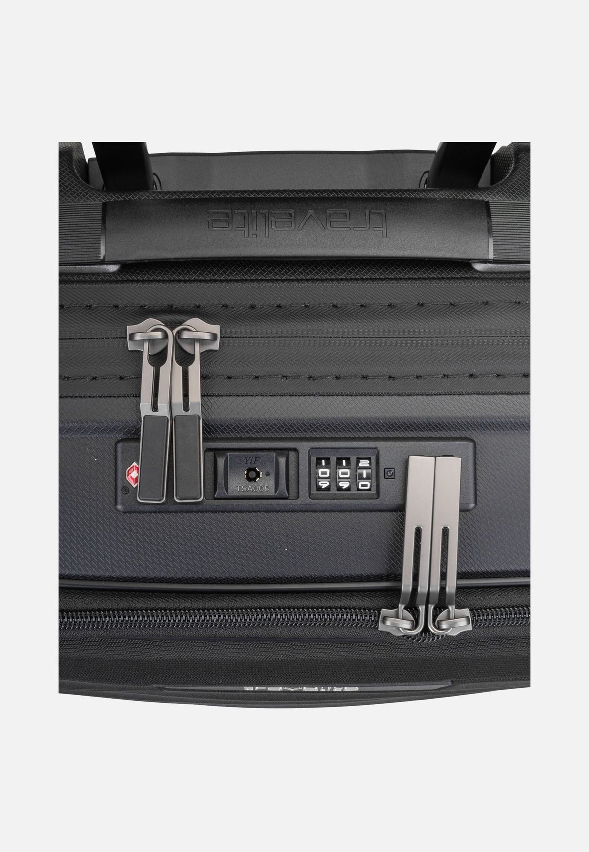 travelite Mooby 4w Trolley S Front Pocket Schwarz Koffer