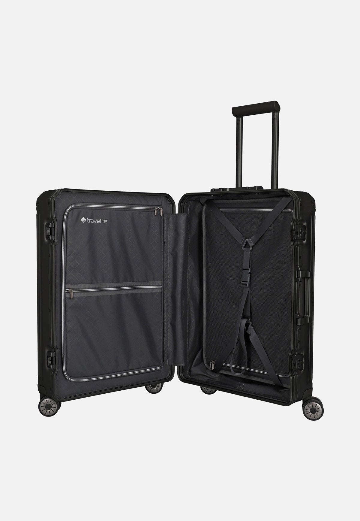 travelite Next 4w Trolley M Schwarz Koffer