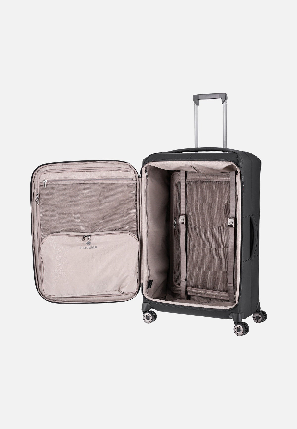 travelite Priima 4w Trolley L Schwarz Koffer