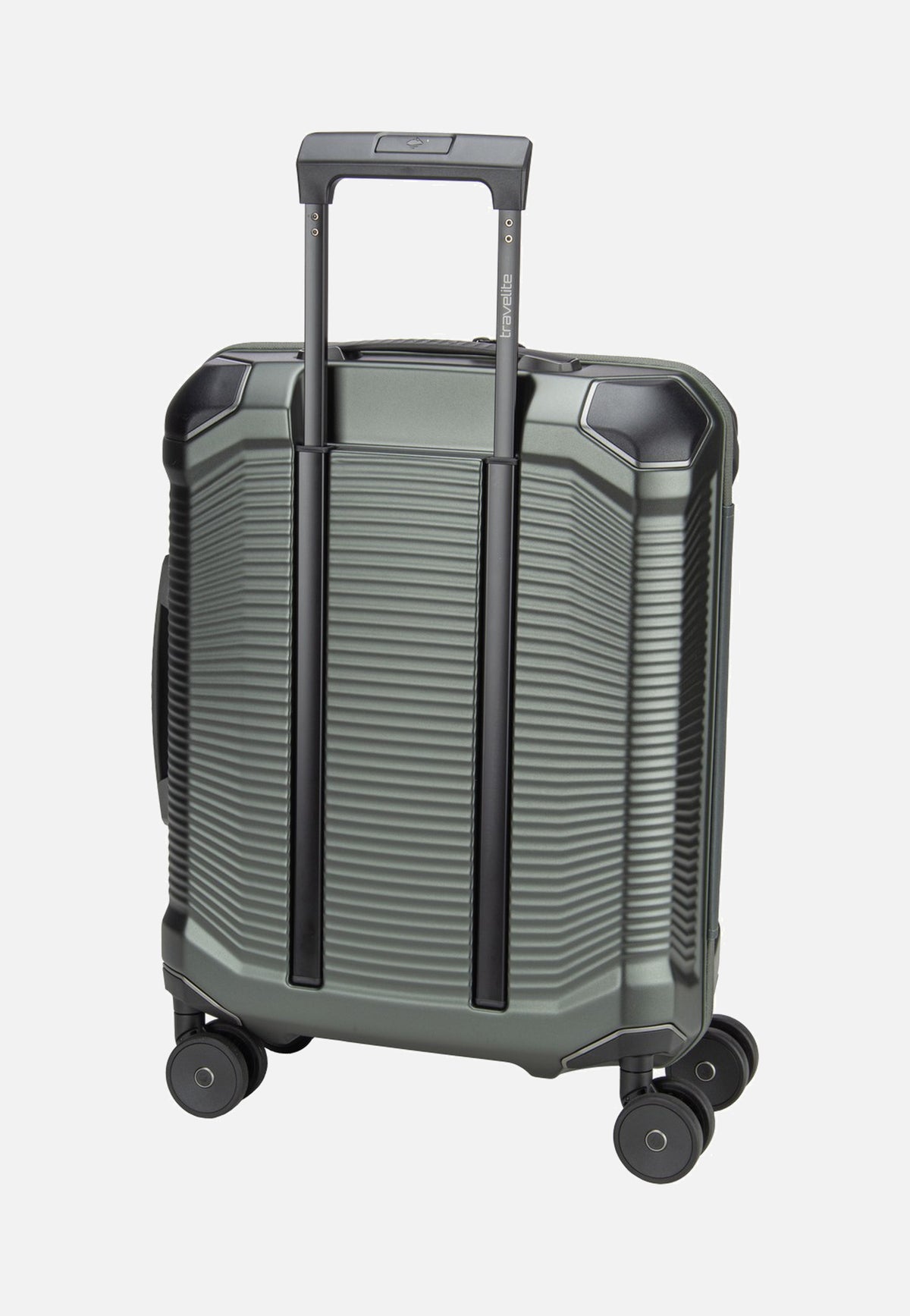 travelite Millennium Trolley 4W S Front Pocket Pine Green Suitcase